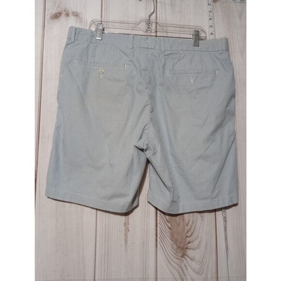 Peter Millar Shorts Mens 38 Blue White Stripe Classic Chino Golf‎ Casual Summer - Picture 4 of 7